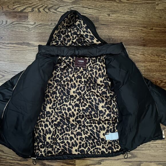 CI Sono (S) Black Hooded Puffer Coat - Picture 5 of 8